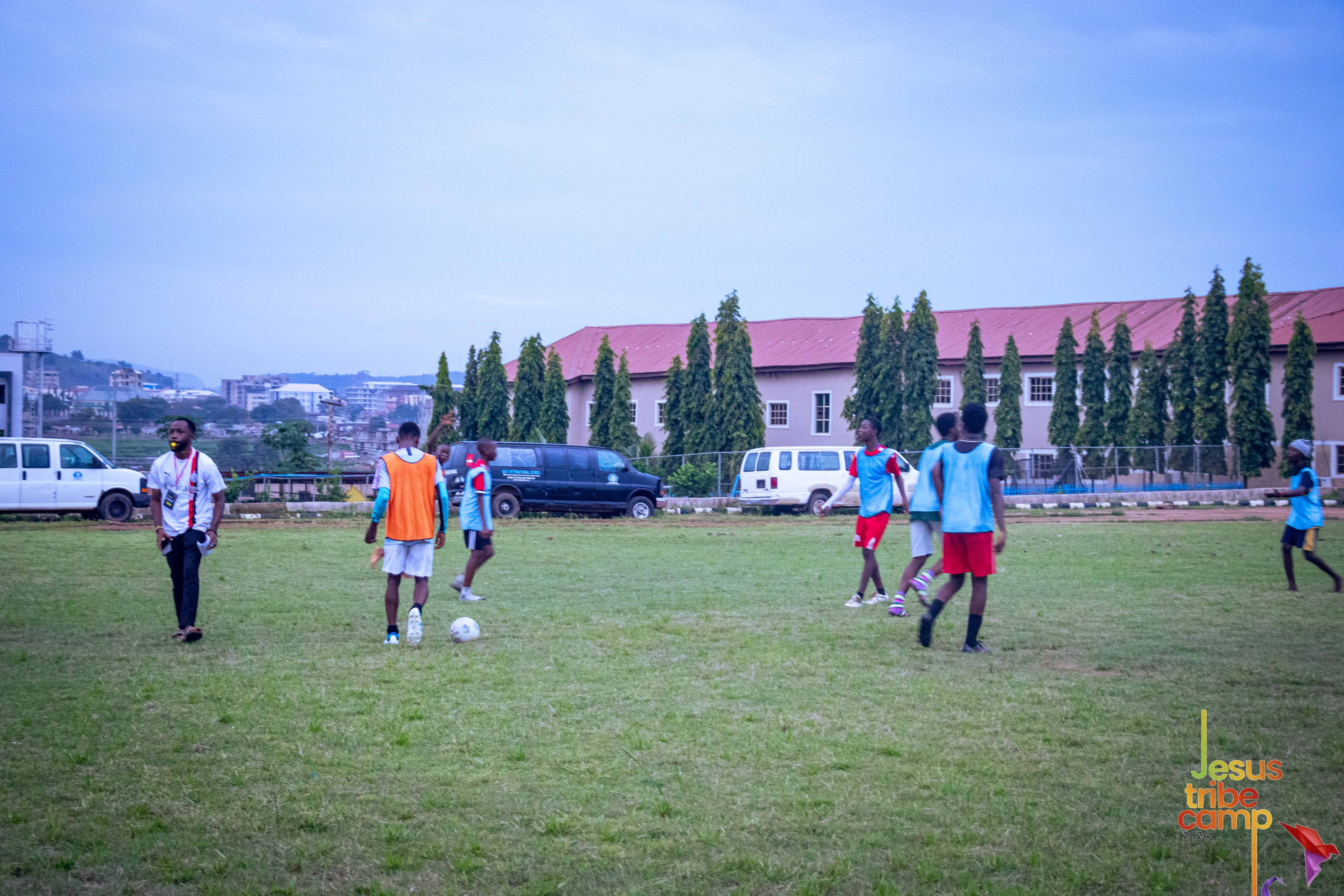 Campers on the field during an outdoor activity